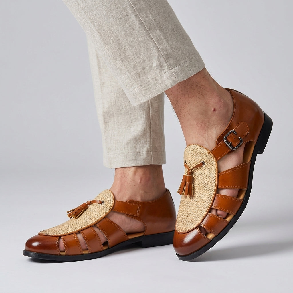 Reed Tassel Monk Sandal