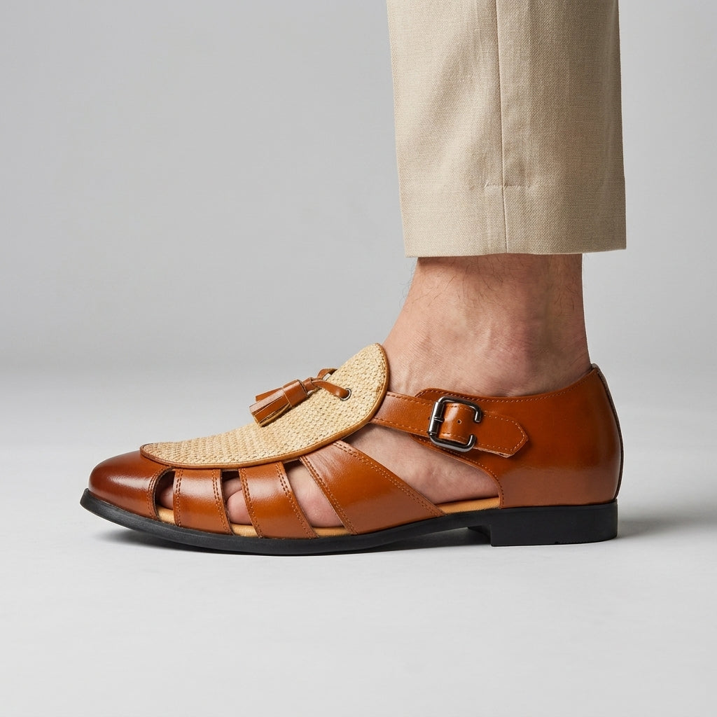 Reed Tassel Monk Sandal