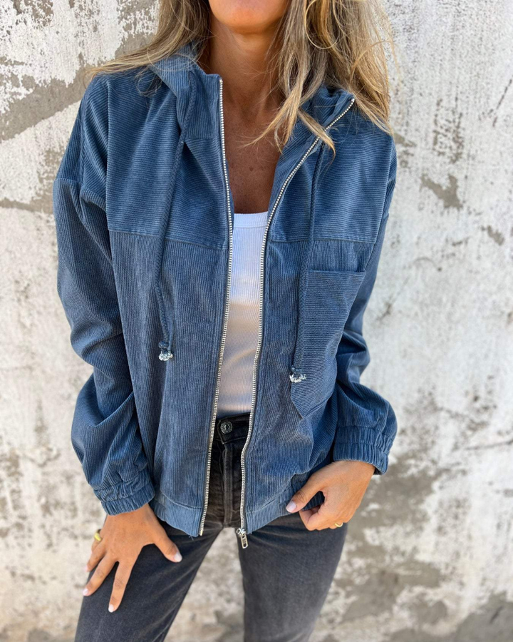 Abilenne – Locker Hooded Cardigan with Zipper