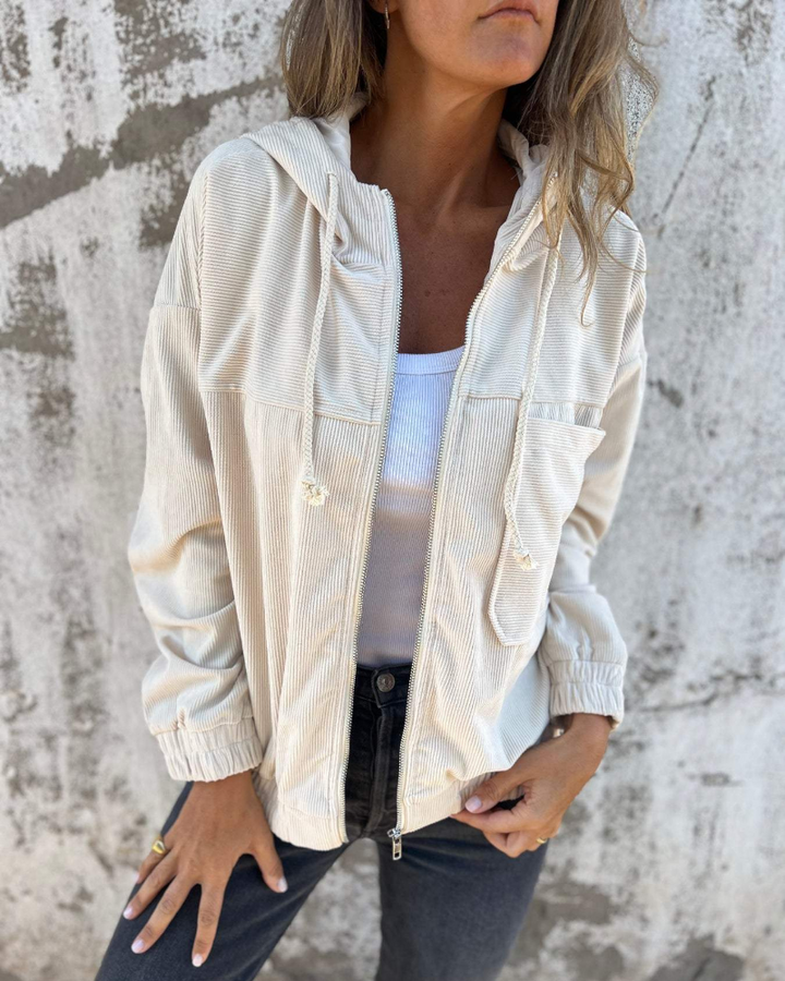 Abilenne – Locker Hooded Cardigan with Zipper