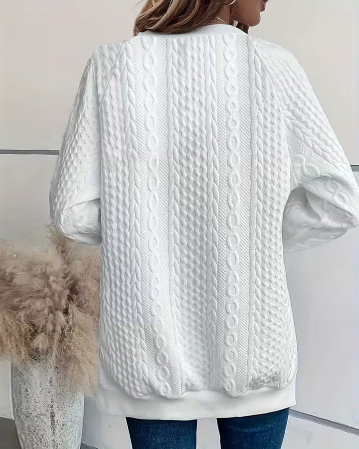Pocketed Split-Hem Sweater