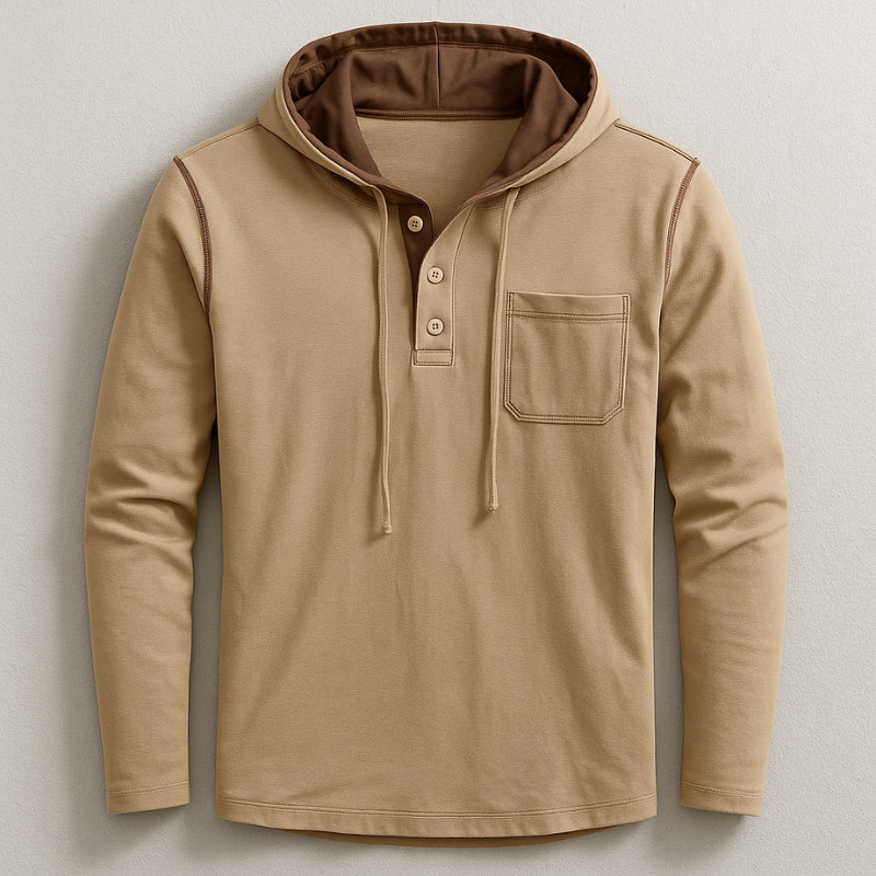 Parker Henley Hooded Shirt
