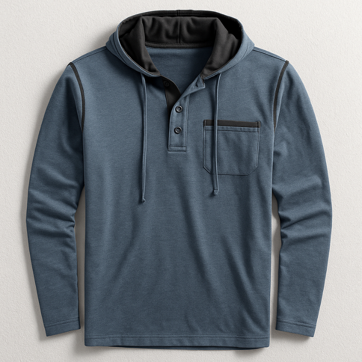 Parker Henley Hooded Shirt
