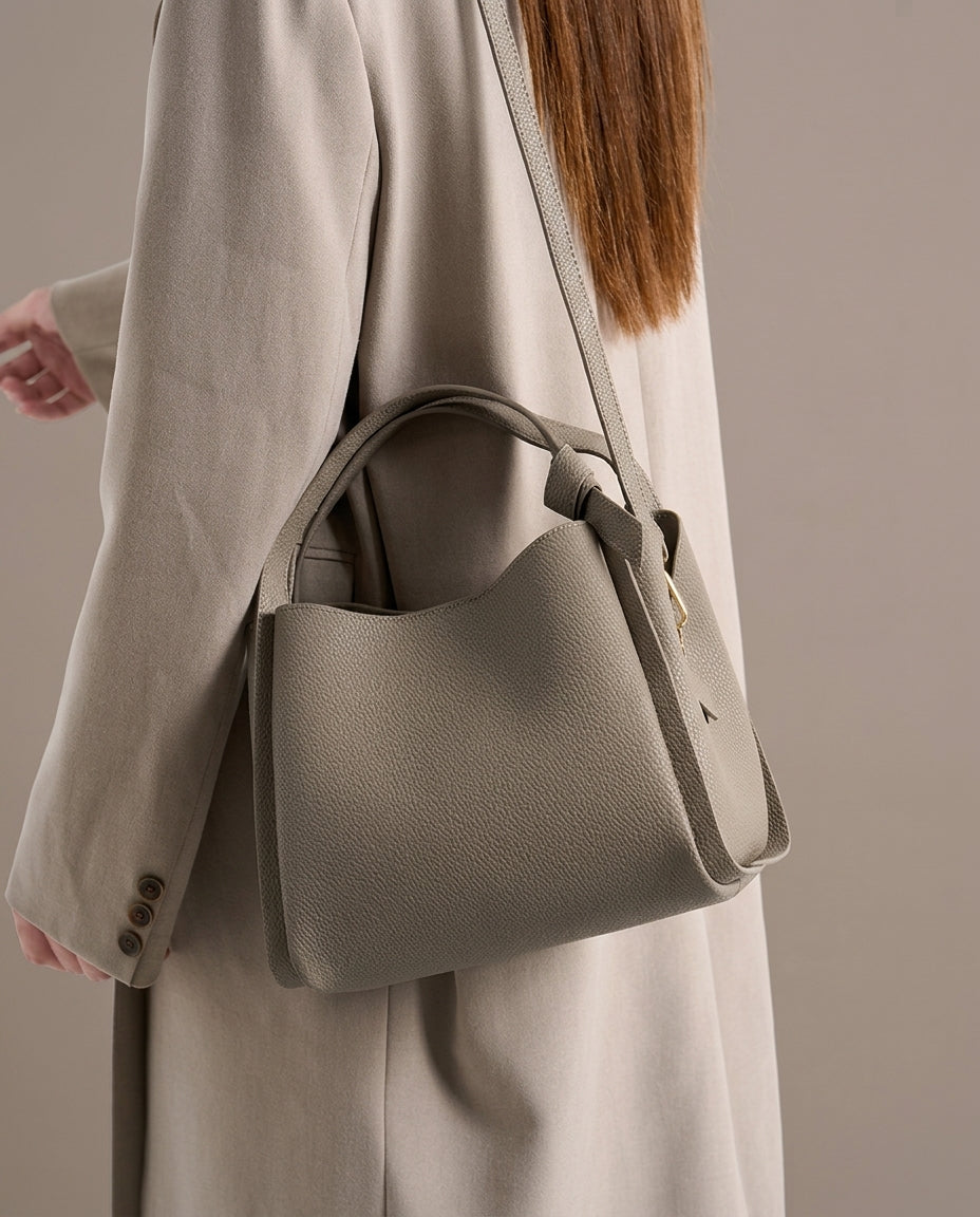 Amelia Leather Bucket Bag