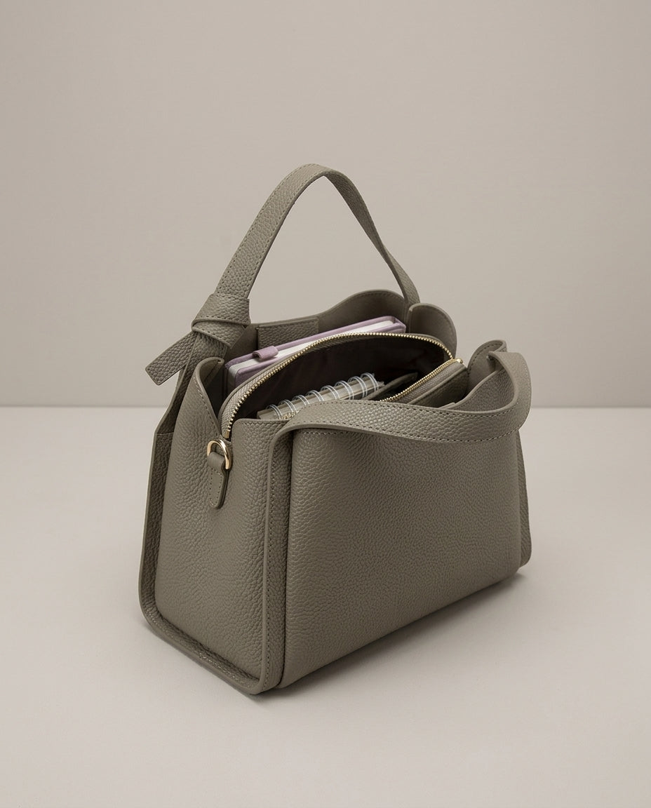 Amelia Leather Bucket Bag