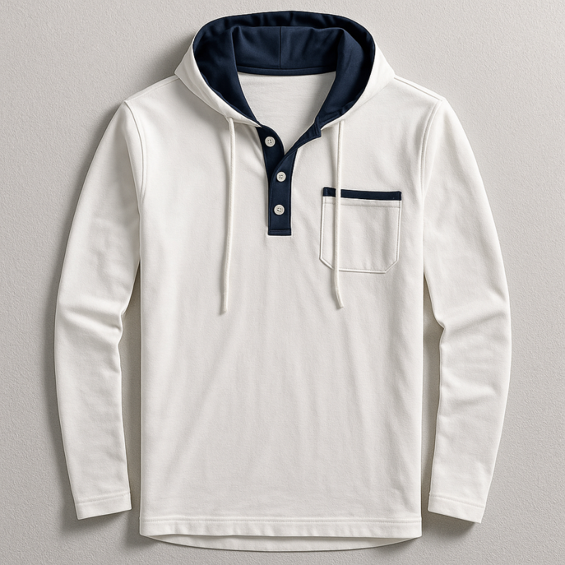 Parker Henley Hooded Shirt