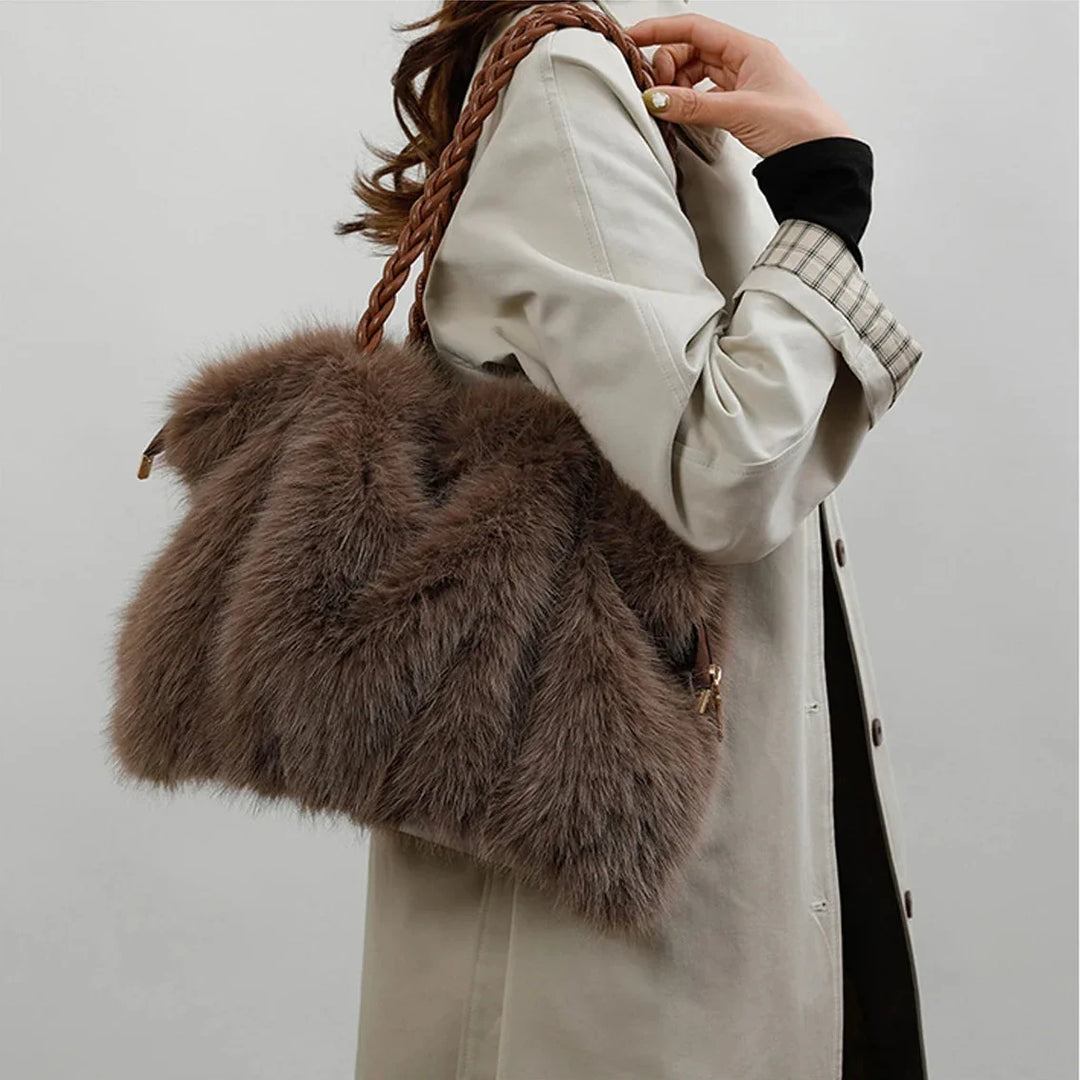 Celeste Faux Mink Fur Tote