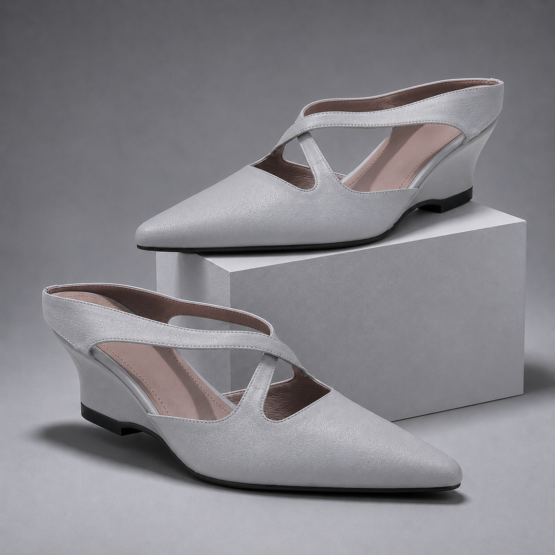 Darcy Crisscross Wedge Mule