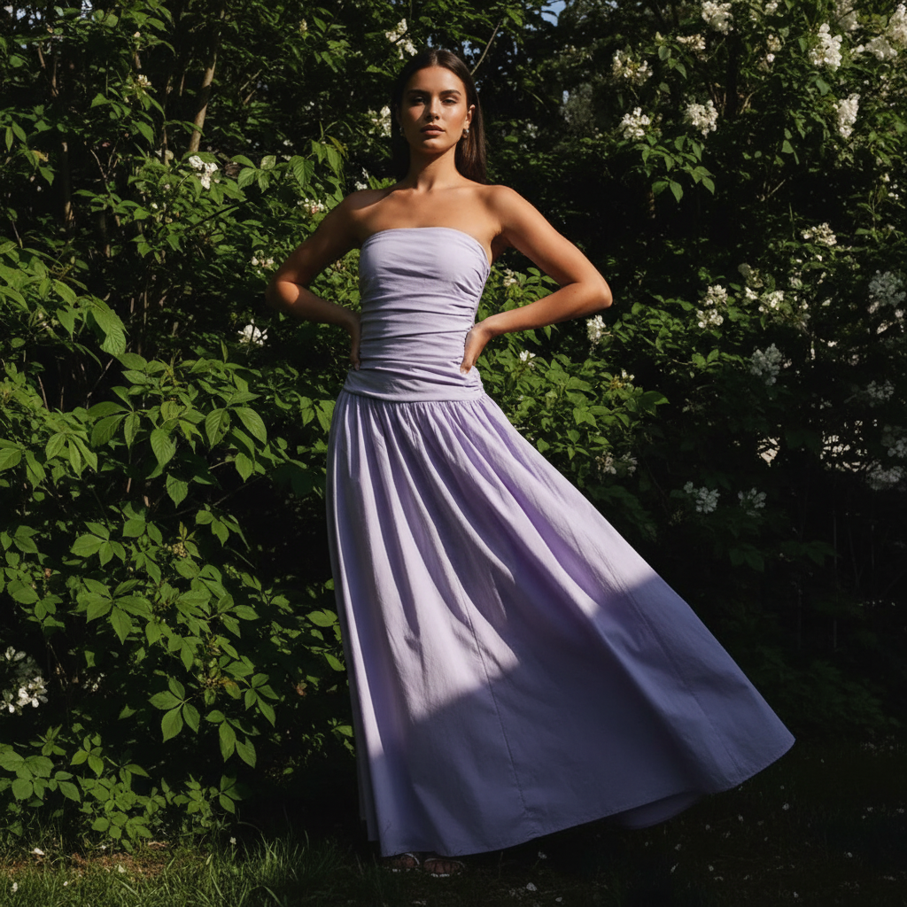 Lilac Strapless Dress