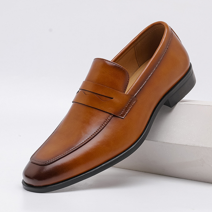 Bradford Genuine Leather Penny Loafers