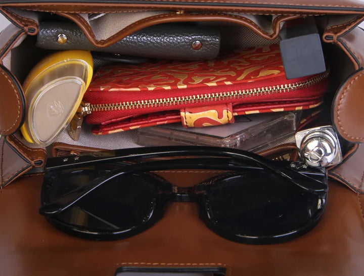 Genevieve Bamboo Top-Handle Bag