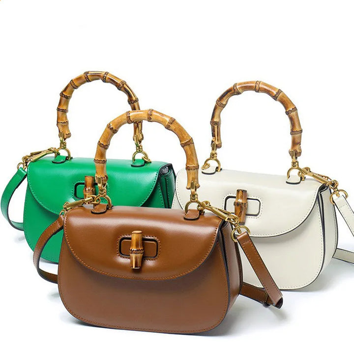 Genevieve Bamboo Top-Handle Bag