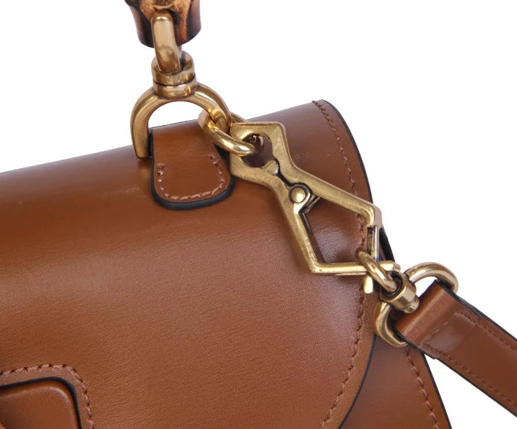 Genevieve Bamboo Top-Handle Bag