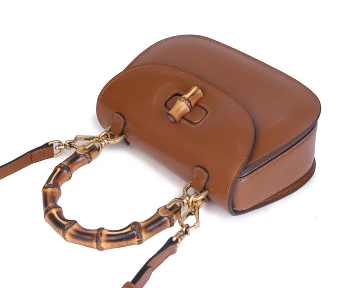 Genevieve Bamboo Top-Handle Bag