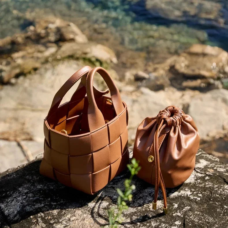 Nora Woven Mini Basket Bag