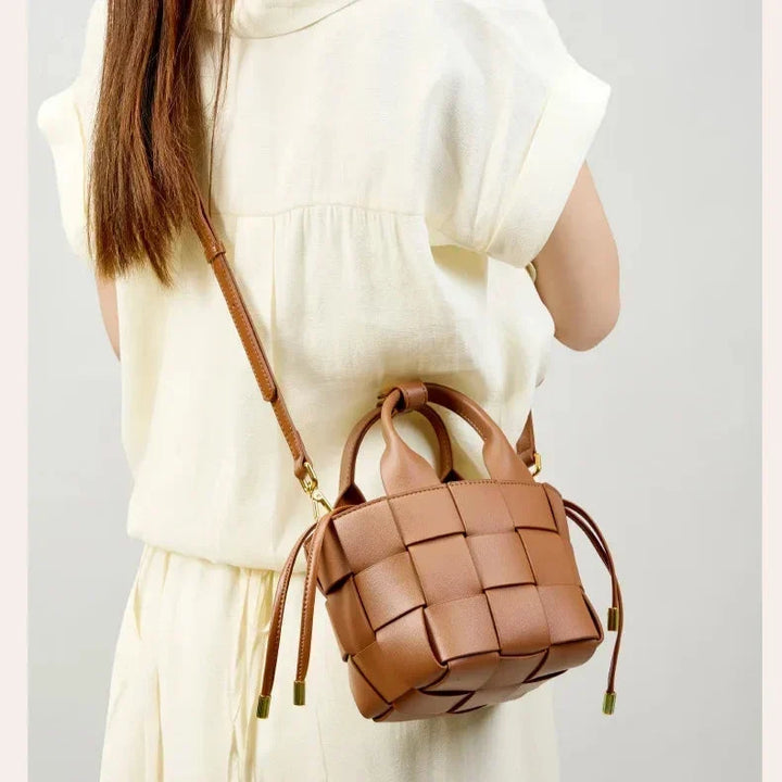 Nora Woven Mini Basket Bag