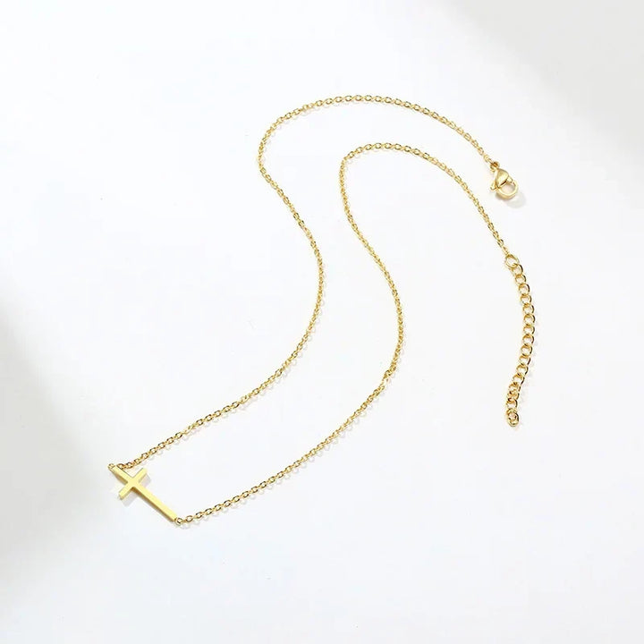 Isara Side Cross Necklace