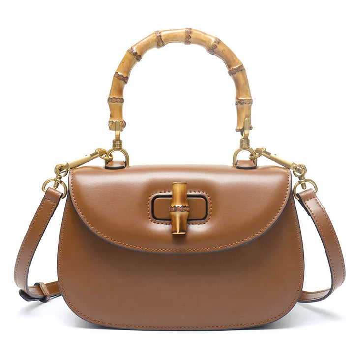 Genevieve Bamboo Top-Handle Bag