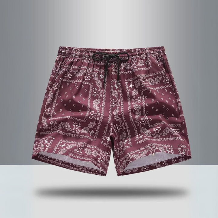 Everett Paisley Athletic Shorts