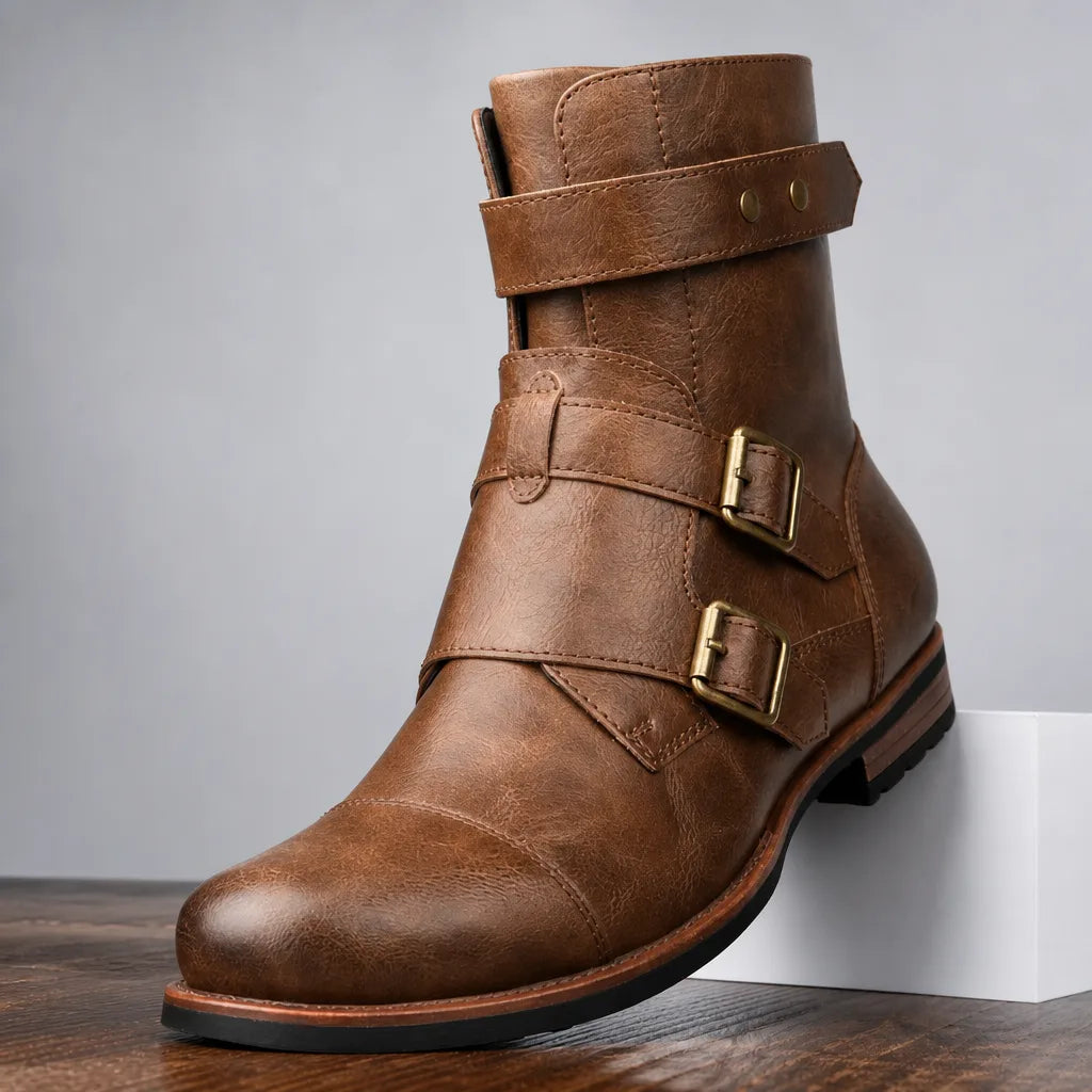 Fairmont | Mens Fall Strap Moto Boots