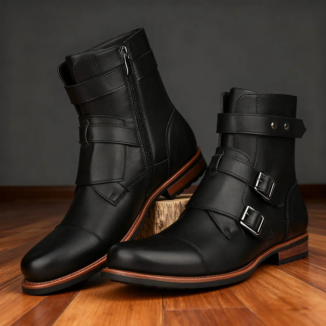 Fairmont | Mens Fall Strap Moto Boots