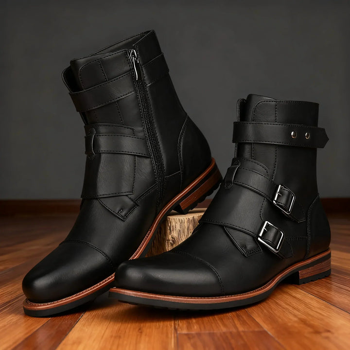 Fairmont | Mens Fall Strap Moto Boots