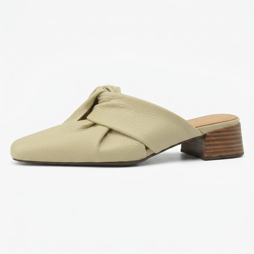 Camilla Leather Twist Mule