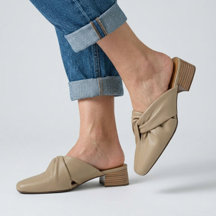Camilla Leather Twist Mule