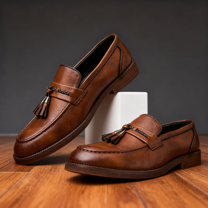 Cameron Tassel Leather Loafers
