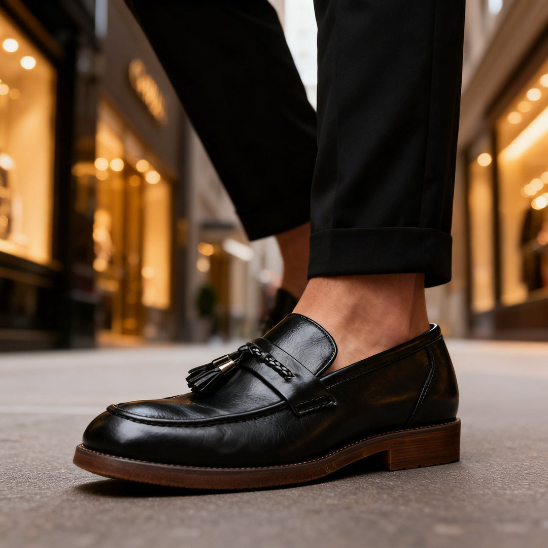 Cameron Tassel Leather Loafers