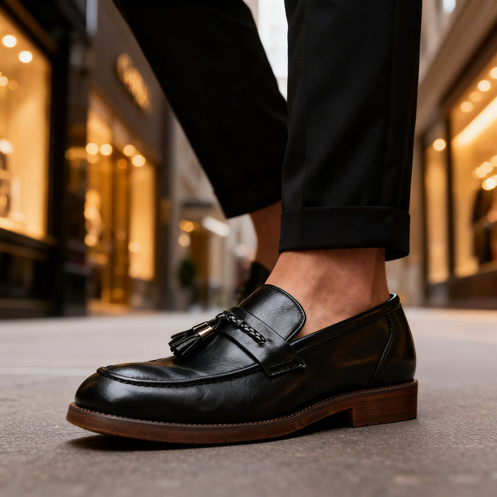 Cameron Tassel Leather Loafers