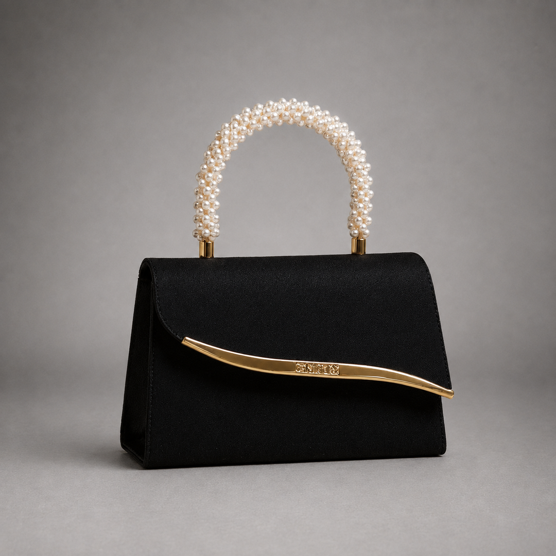 Ava Sequin Pearl Clutch