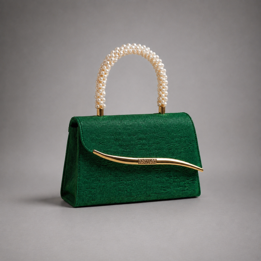 Ava Sequin Pearl Clutch