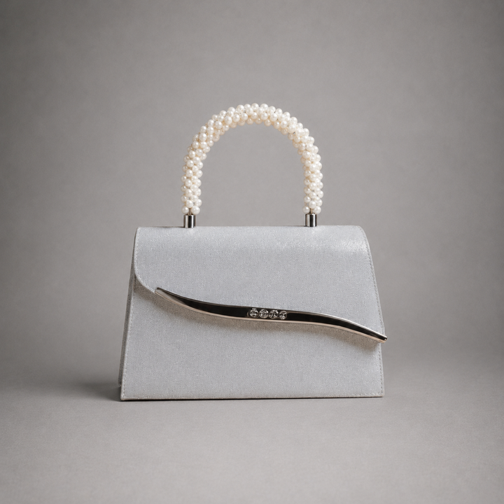 Ava Sequin Pearl Clutch