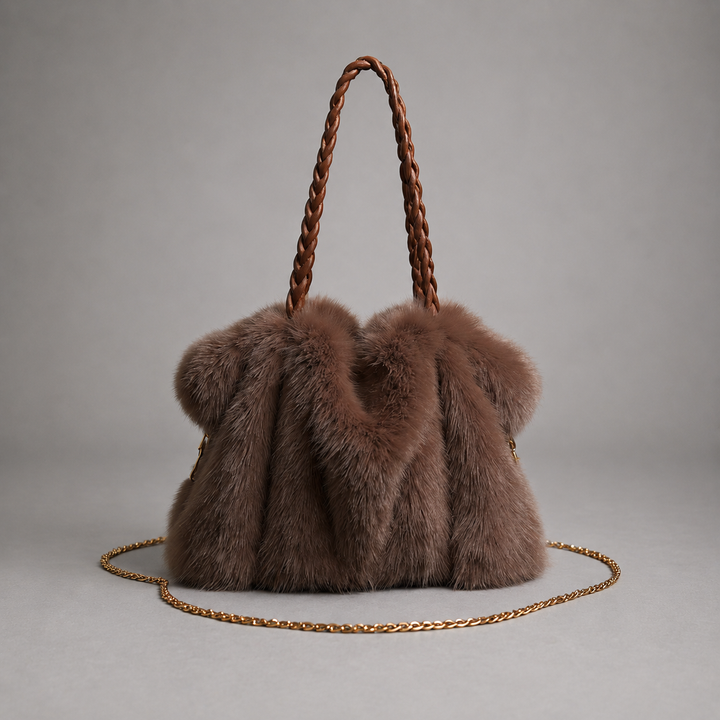 Celeste Faux Mink Fur Tote