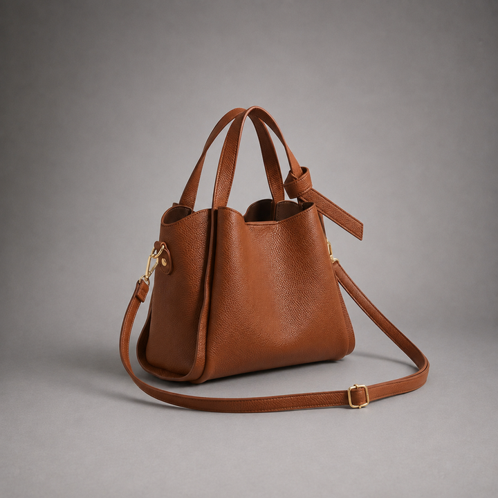 Amelia Leather Bucket Bag