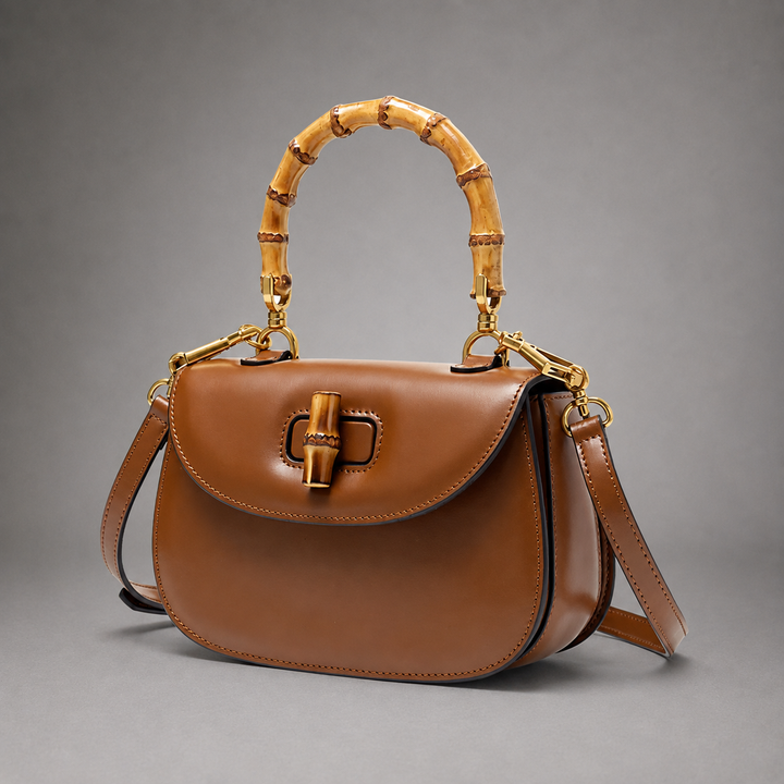Genevieve Bamboo Top-Handle Bag