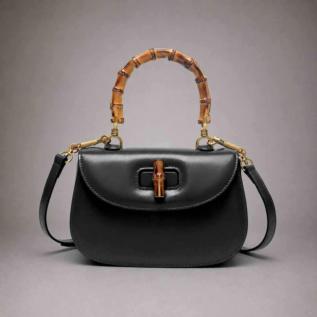 Genevieve Bamboo Top-Handle Bag