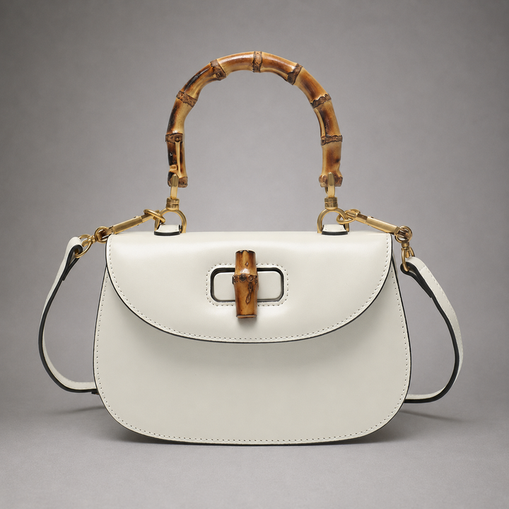 Genevieve Bamboo Top-Handle Bag
