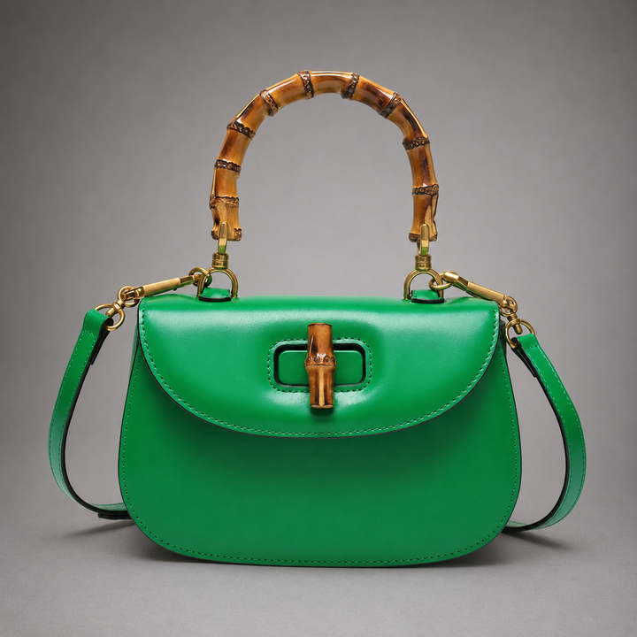 Genevieve Bamboo Top-Handle Bag
