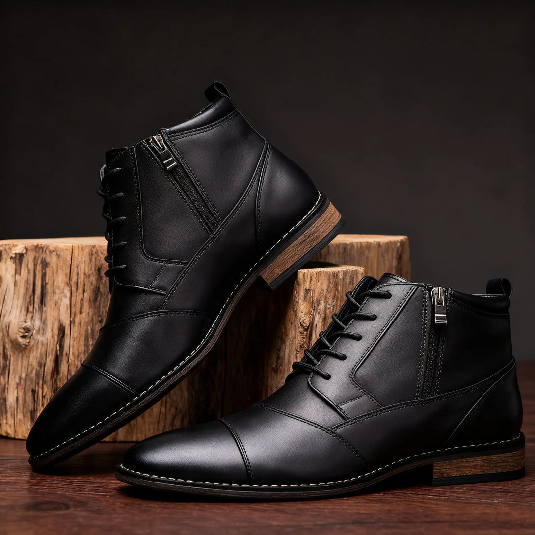 Rockwell Ankle Cap-Toe Derby Boots