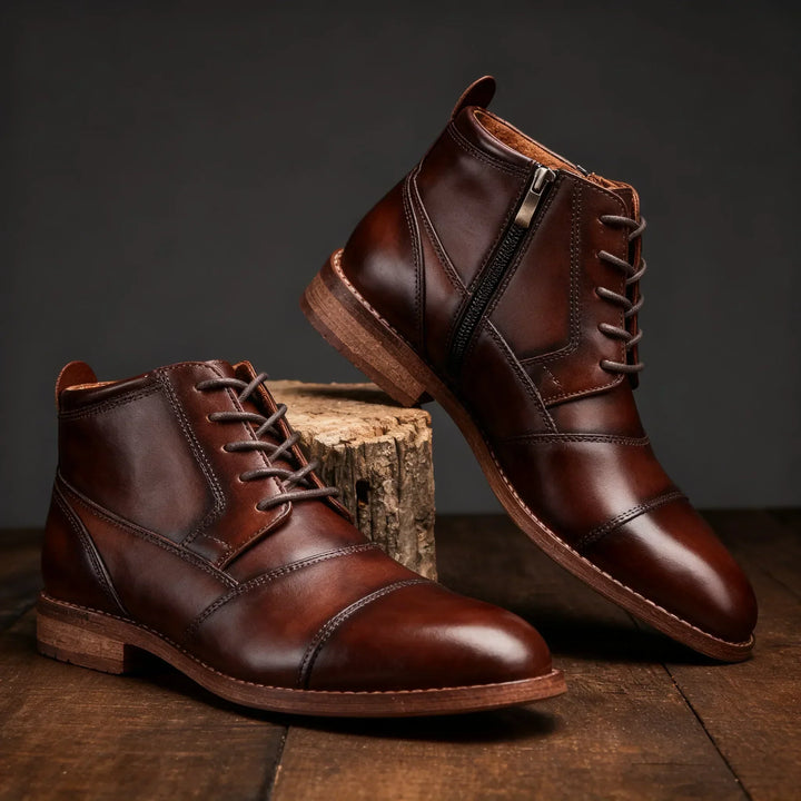 Rockwell Ankle Cap-Toe Derby Boots