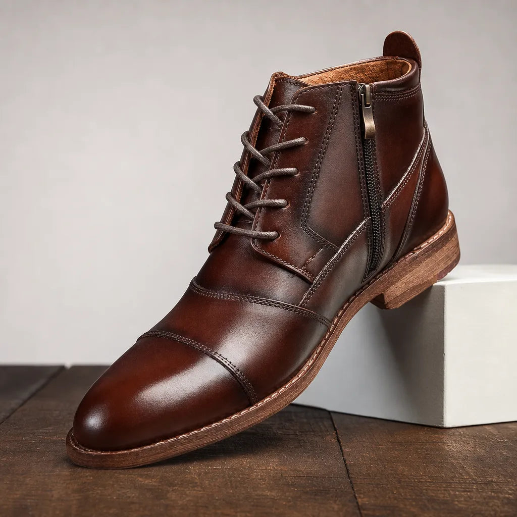 Rockwell Ankle Cap-Toe Derby Boots