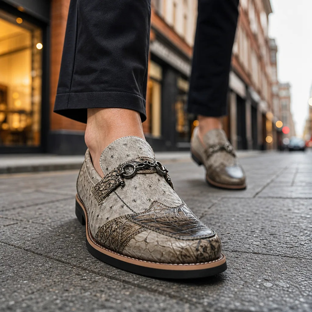 Fairmont Pointed Textured Loafers