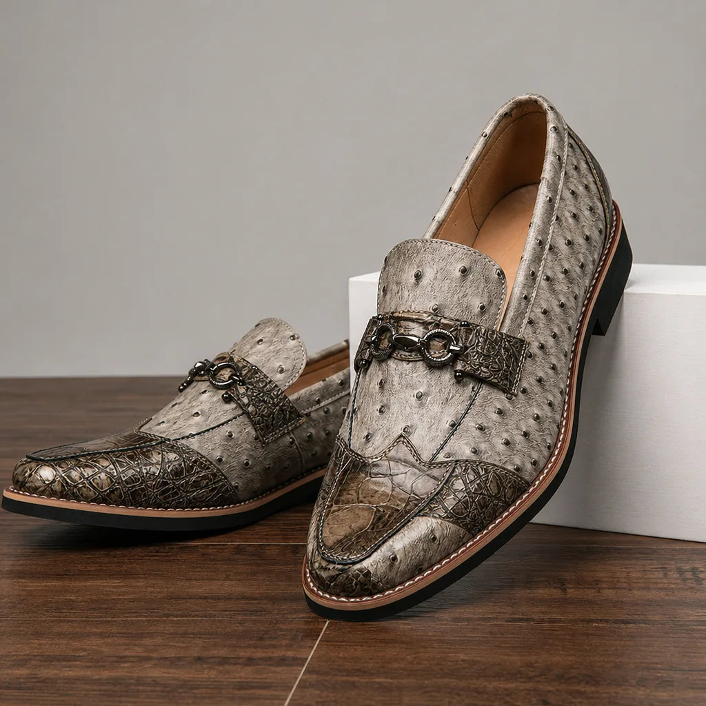 Fairmont Pointed Textured Loafers