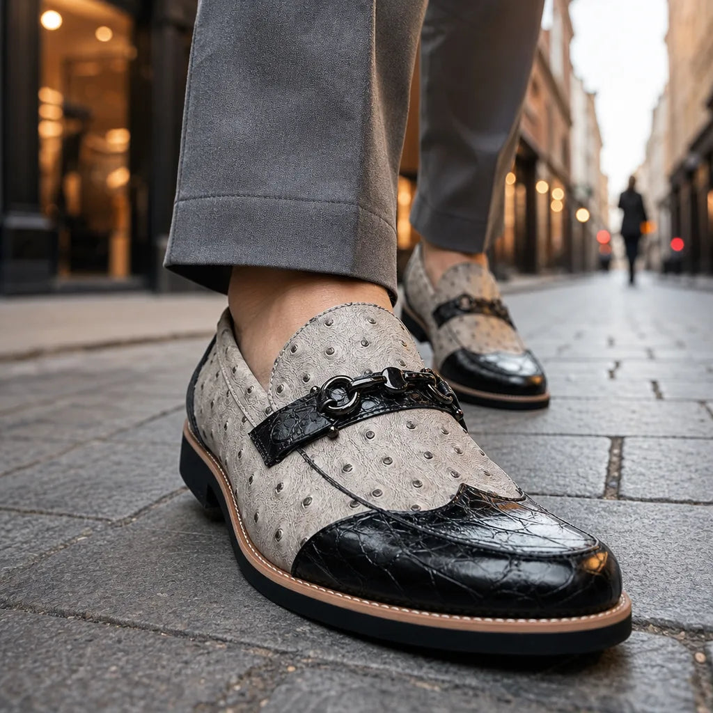 Fairmont Pointed Textured Loafers