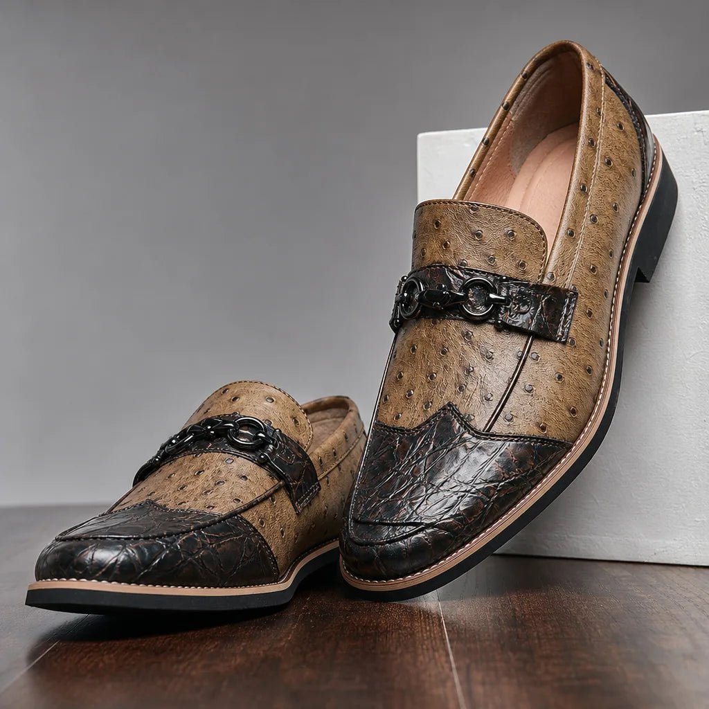 Fairmont Pointed Textured Loafers