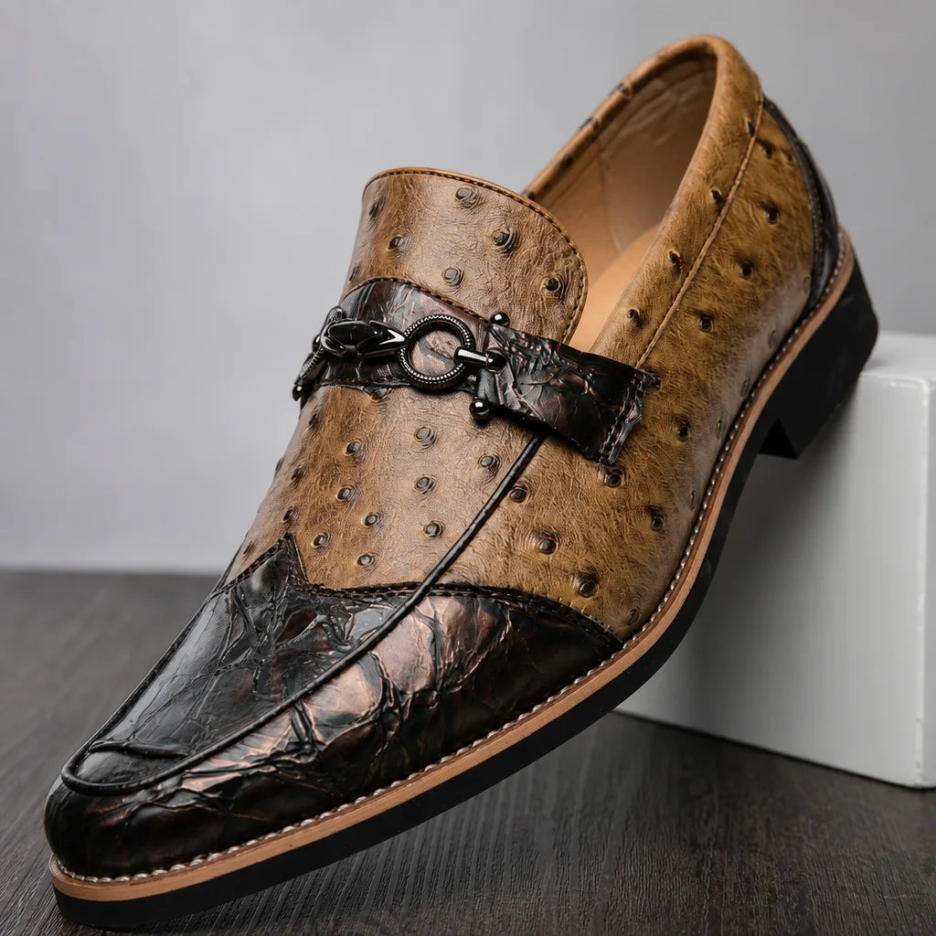 Fairmont Pointed Textured Loafers