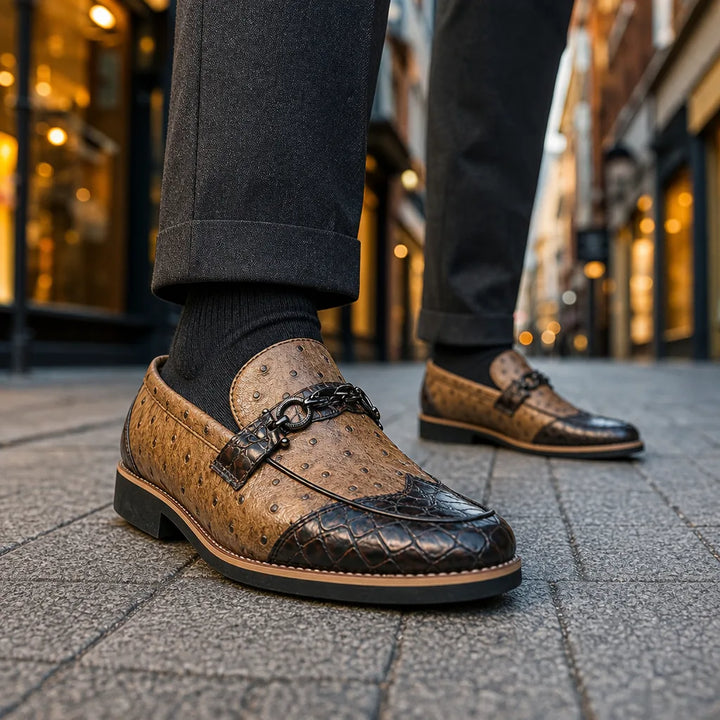Fairmont Pointed Textured Loafers