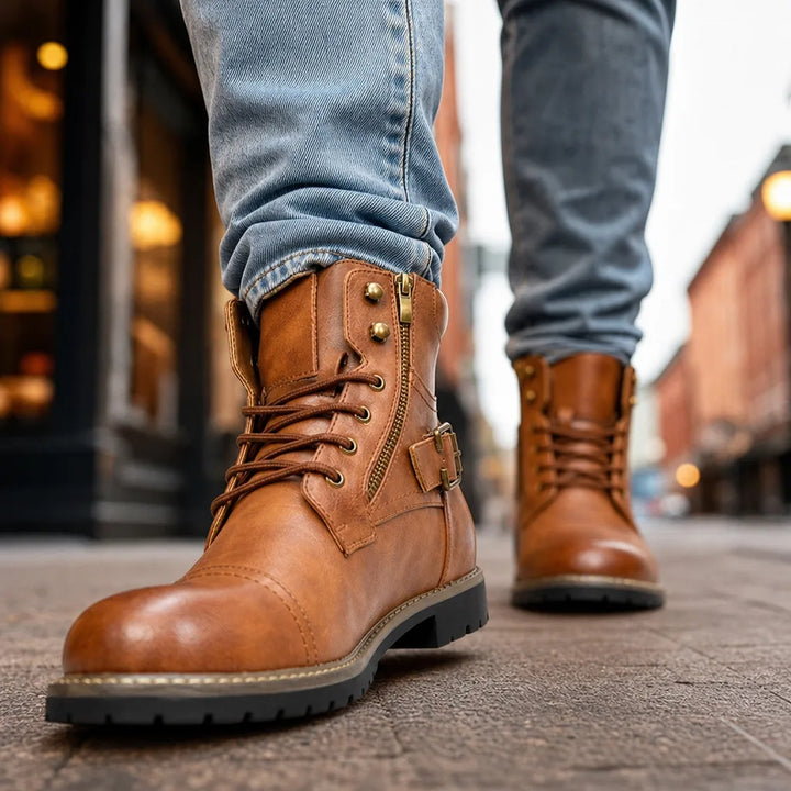 Brooks | Mens Fall Cap-Toe Military Boots